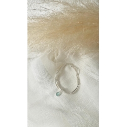Bracelet triple Agathe Oeil de chat bleu
